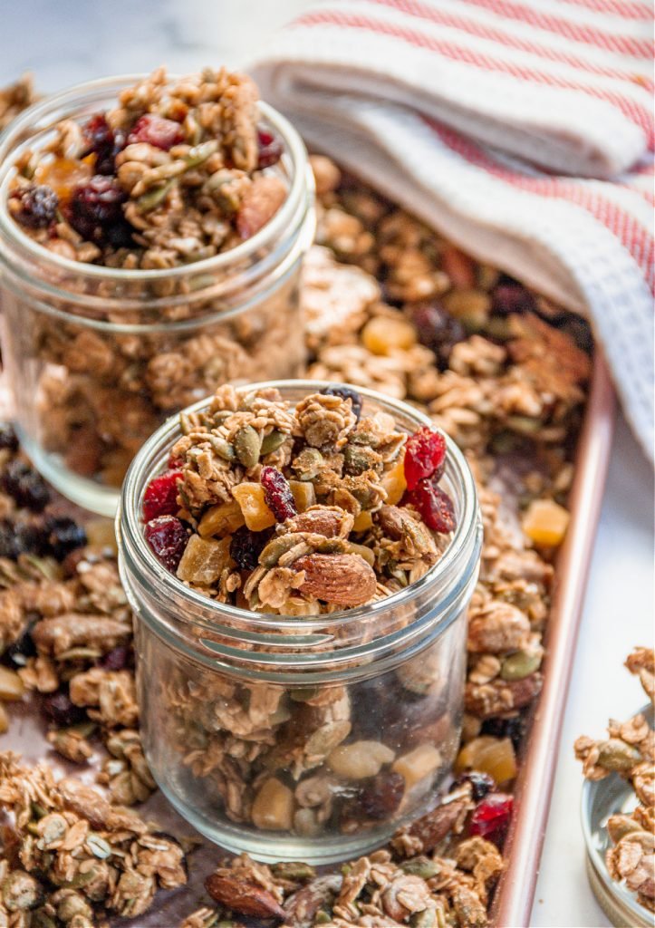 Homemade Granola With Oats Almonds And Dried Fruit Snacks