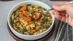 If you’re looking for a family-friendly dinner that’s simple, flexible, and packed with flavor, this Hearty Chicken, Spinach and Bean Soup is it. Cozy, wholesome, and made with love—it’s a recipe you’ll turn to again and again.