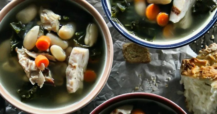 Spinach, Beans and Barley Soup