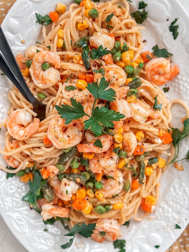 Shrimp Spaghetti with Vegetables
