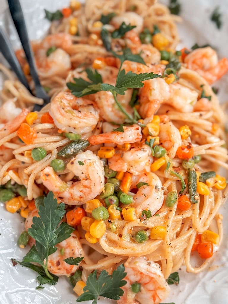Shrimp Spaghetti with Vegetables