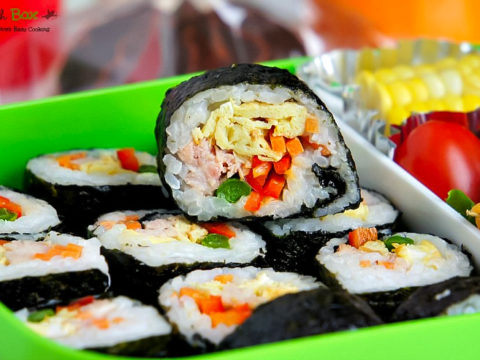 Entertaining with Kimbap Korean Sushi Rolls + VIDEO • Hip Foodie Mom