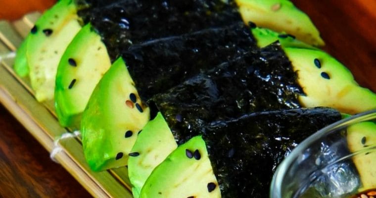 Avocado wrapped with Seaweed