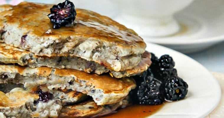 Blackberry Flax Pancakes