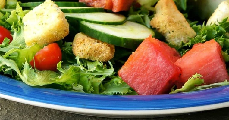 Salad with Chipotle Grilled Watermelon