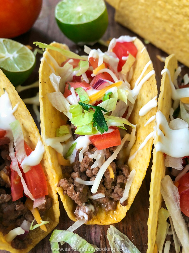 Classic Beef Tacos - Sandra's Easy Cooking