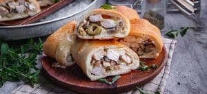 Stromboli with Greek Inspired Chicken