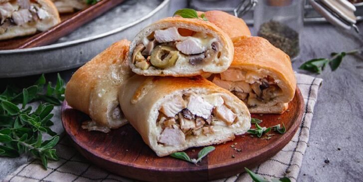 Stromboli with Greek Inspired Chicken