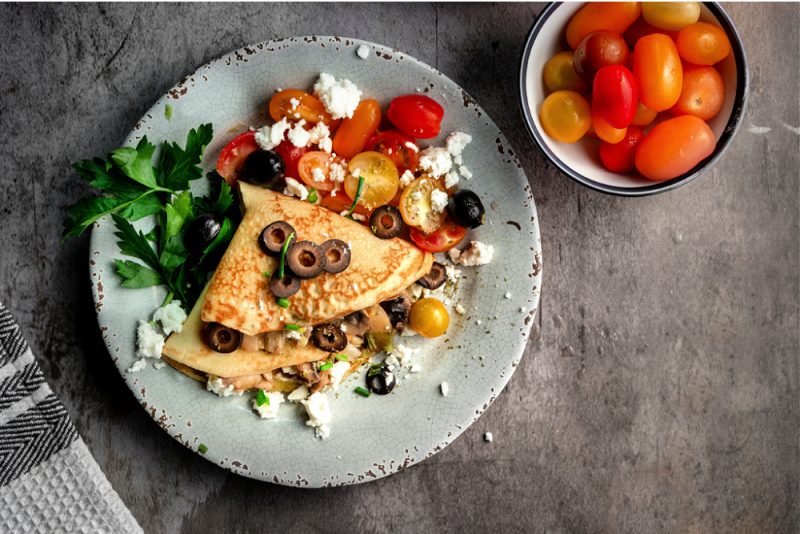 Savory Crepes with Mushrooms and Greens - Brooklyn Supper