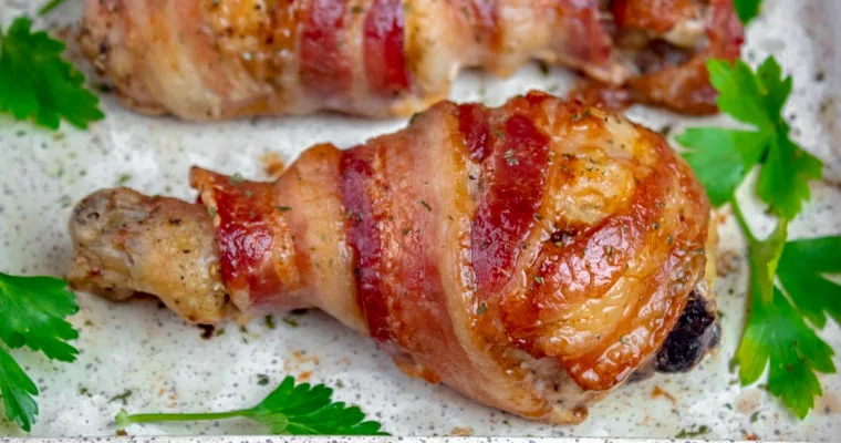 Bacon Wrapped Chicken Drumsticks