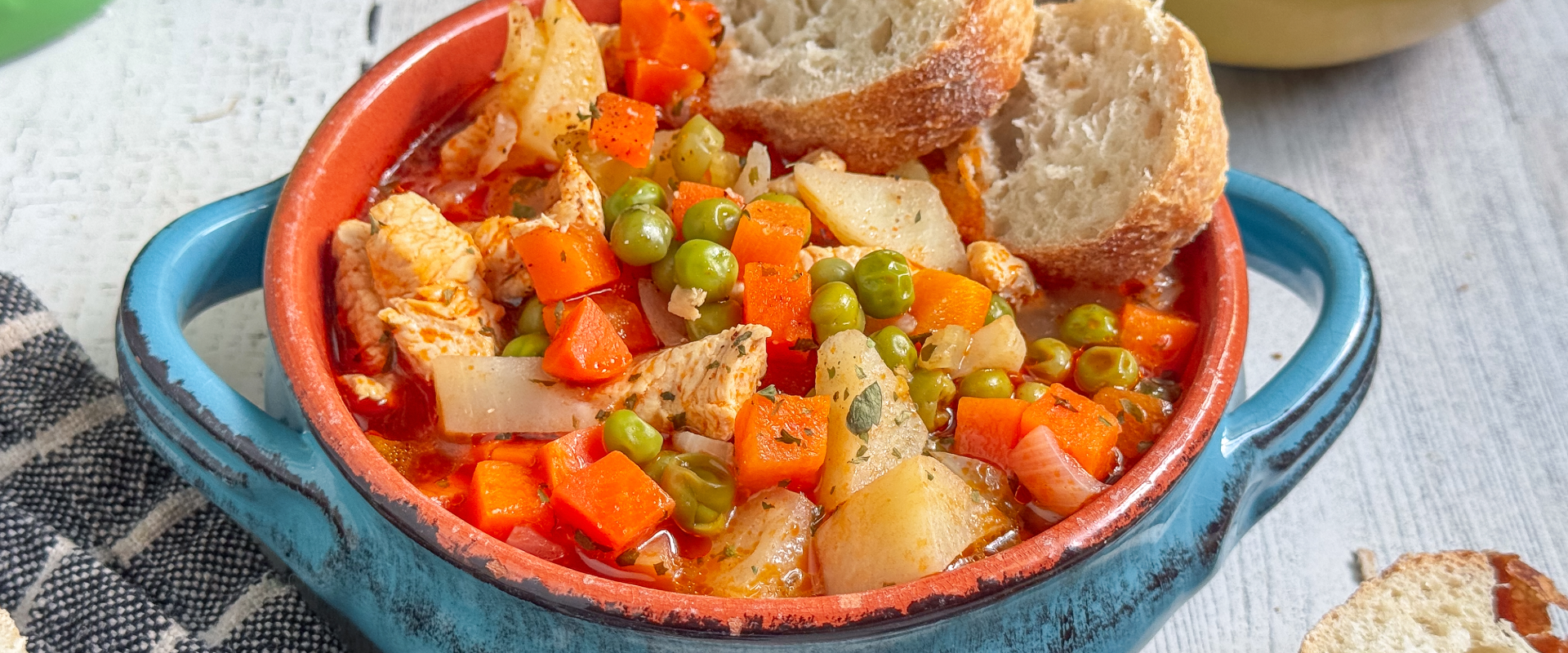 This Chicken, Pea and Potato Soup is an easy one-pot meal made with tender chicken, Yukon Gold potatoes, peas, carrots, and a flavorful broth. Perfect for cozy family dinners.