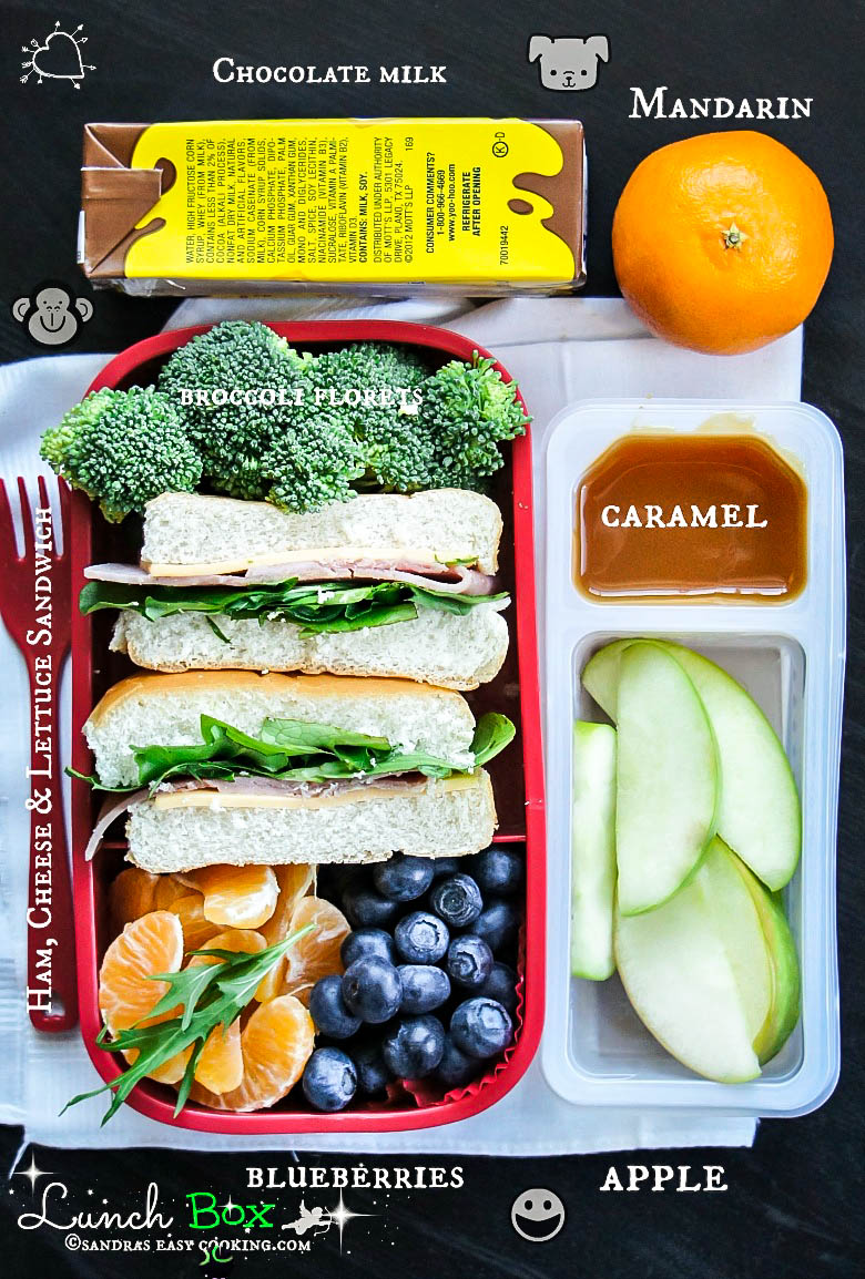Lunch Box: Ham sandwich with Fresh Fruits and Veggies - Sandra's Easy  Cooking