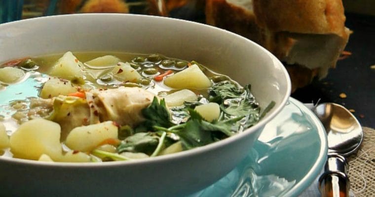 Peas and Chicken Soup
