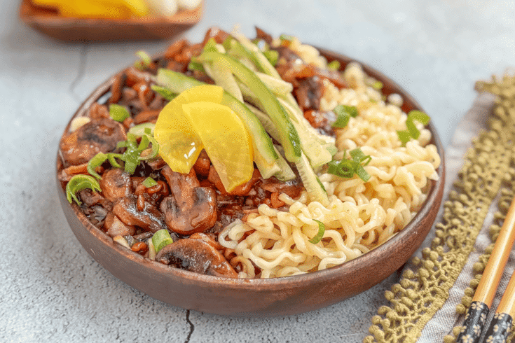 Korean Black Bean Noodles, Jjajangmyeon