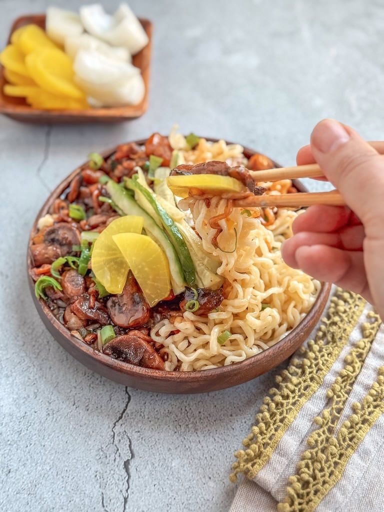 Korean Black Bean Noodles, Jjajangmyeon