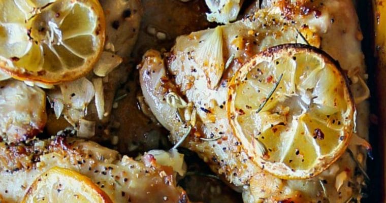 Baked Lemon Chicken Thighs