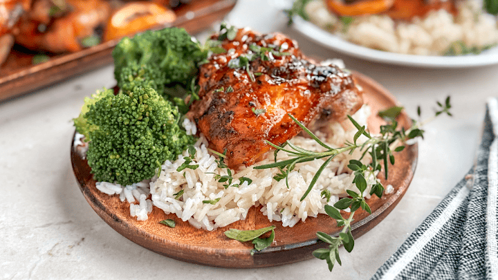 Juicy oven-baked lemon chicken thighs marinated with garlic, herbs, and citrus. Easy, flavorful, and perfect for a cozy dinner any night of the week.