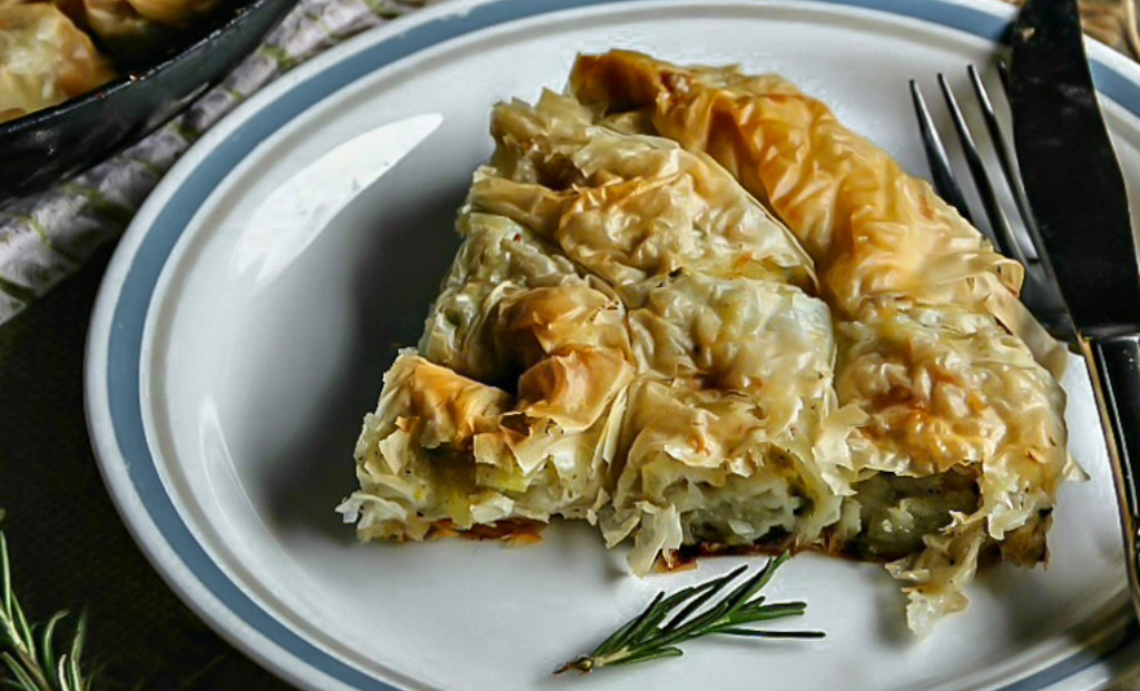 Potato and Leek Phyllo Pastry - Sandra's Easy Cooking