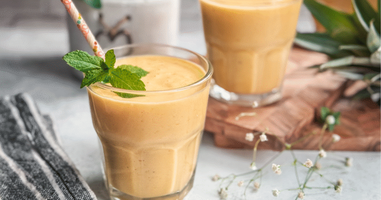 Pineapple Banana Tofu Smoothie