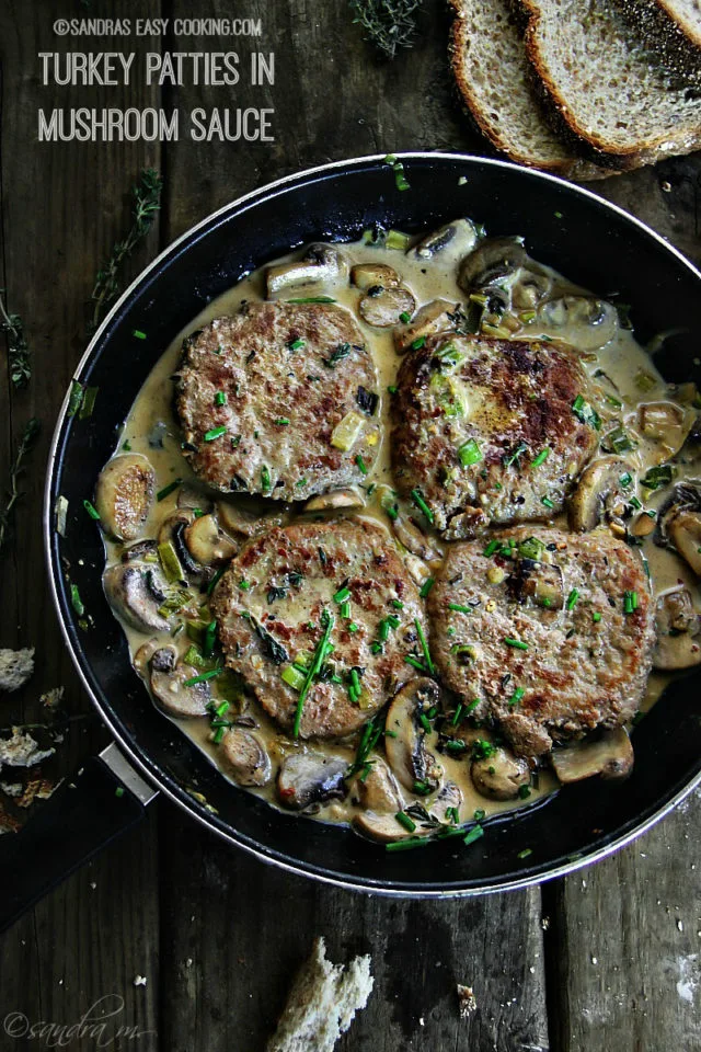 Turkey Patties in Mushroom Sauce Recipe 