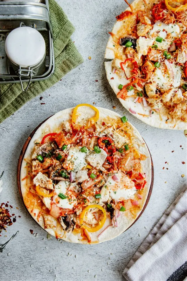 Chicken and Kimchi Pizza