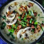 Leek, Potato and Mushroom Soup