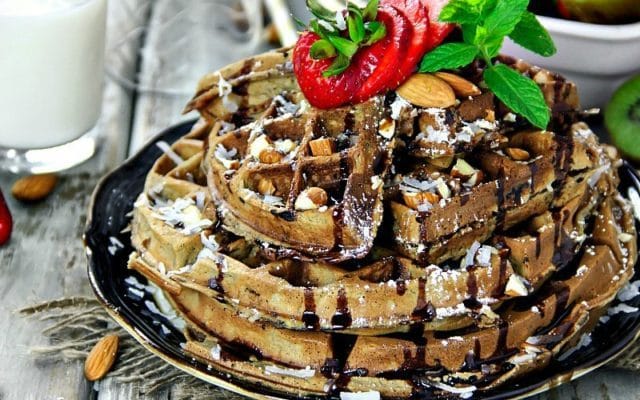 Almond Joy Waffles