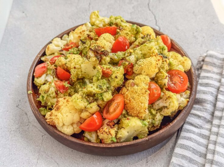 Roasted Cauliflower with Guacamole