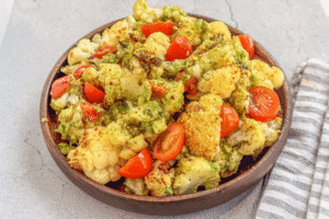 Roasted Cauliflower with Guacamole