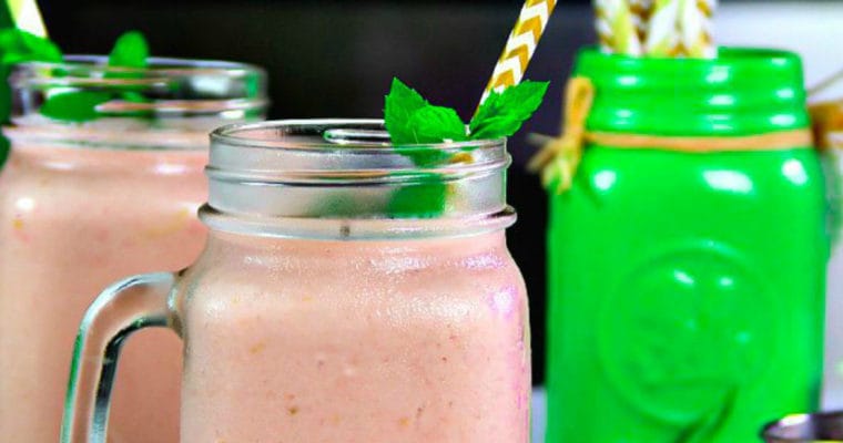 Raspberry-Banana, frozen smoothie
