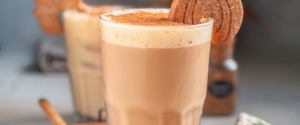 recipe for easy and tasty pumpkin spice latte topped with creamy cold foam