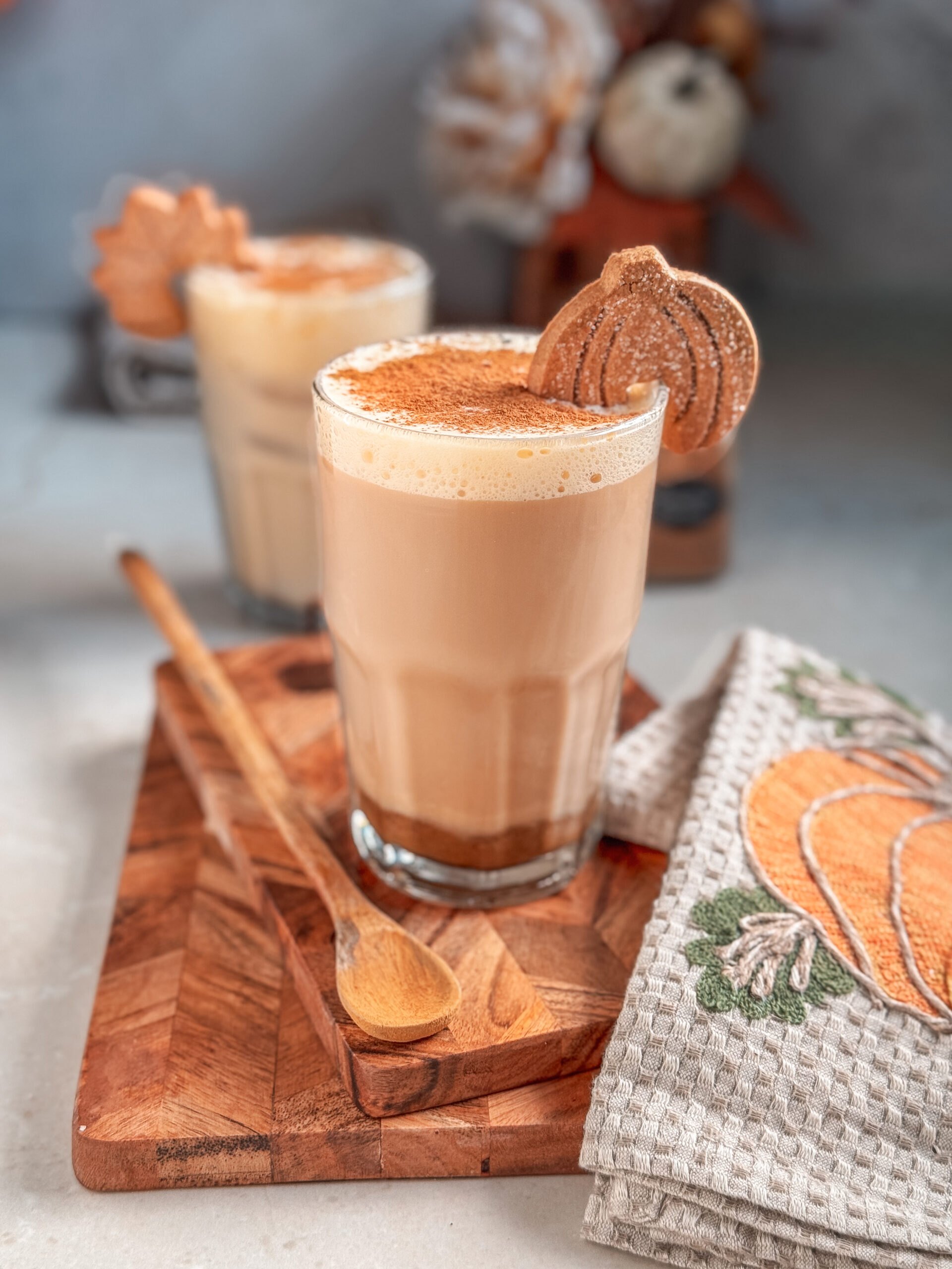 pumpkin spice latte topped with creamy cold foam