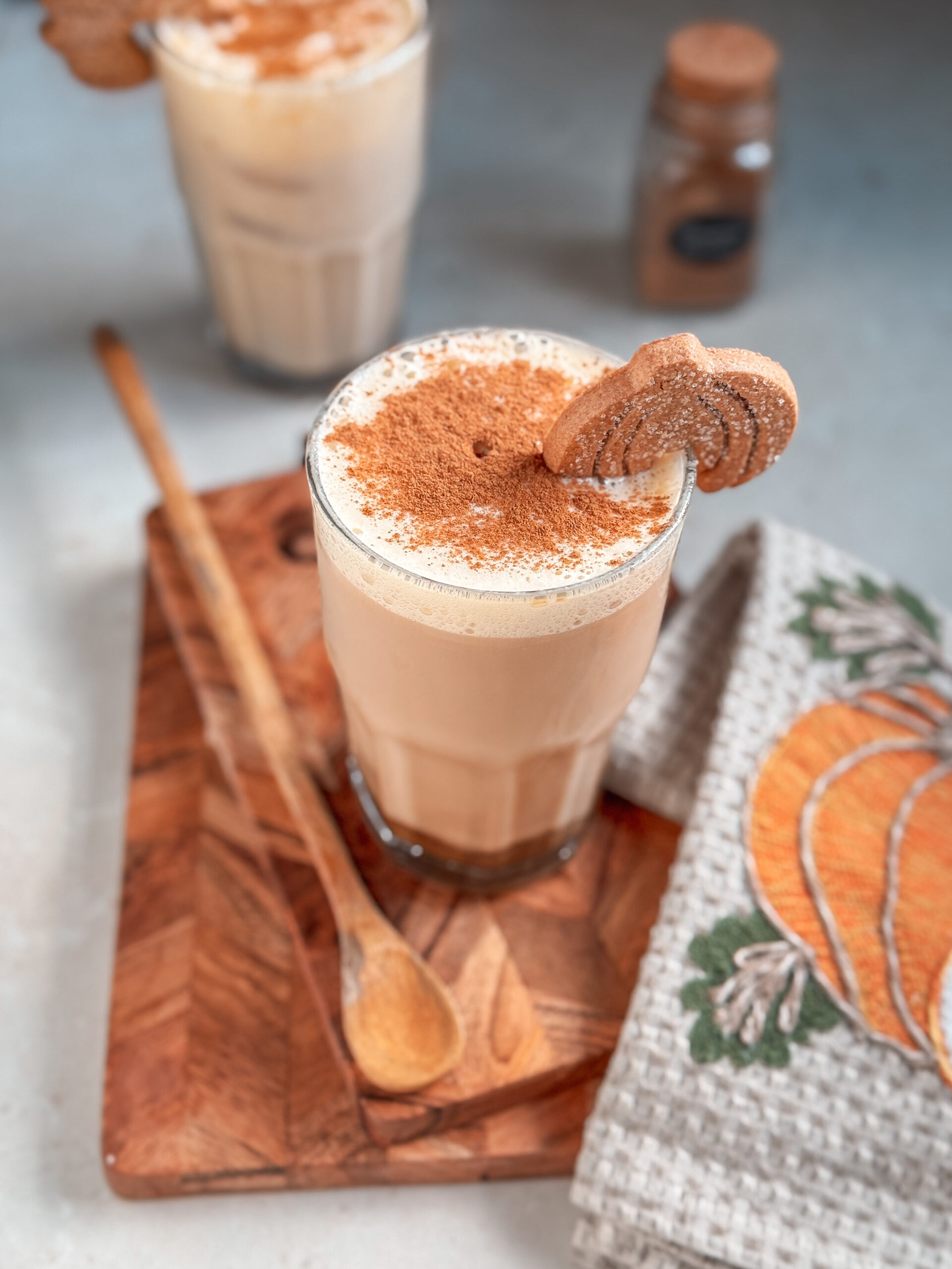 pumpkin spice latte topped with creamy cold foam