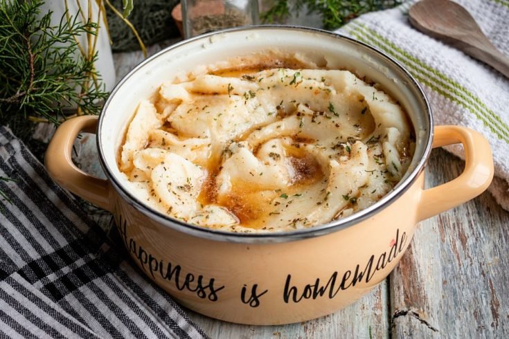 Creamy Garlic Mashed Potatoes with Brown Butter