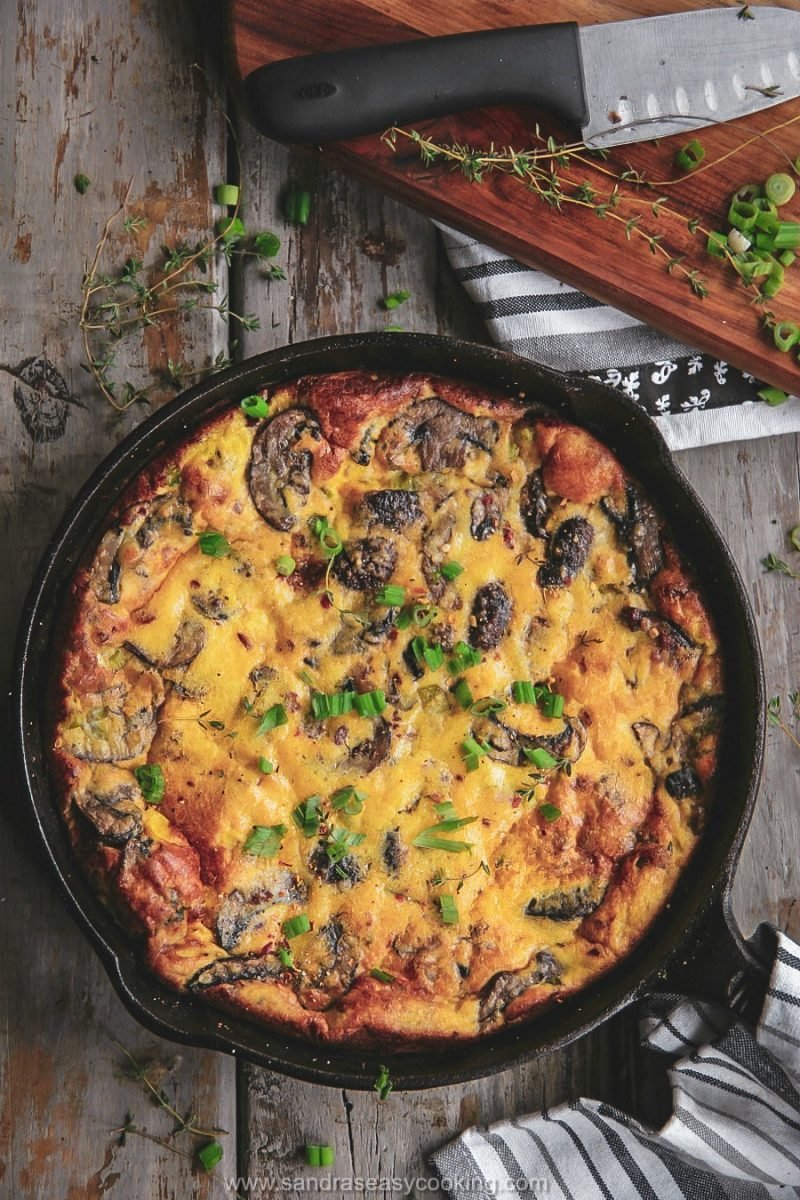 Mushroom Frittata - Sandra's Easy Cooking Breakfast and Brunch Recipes