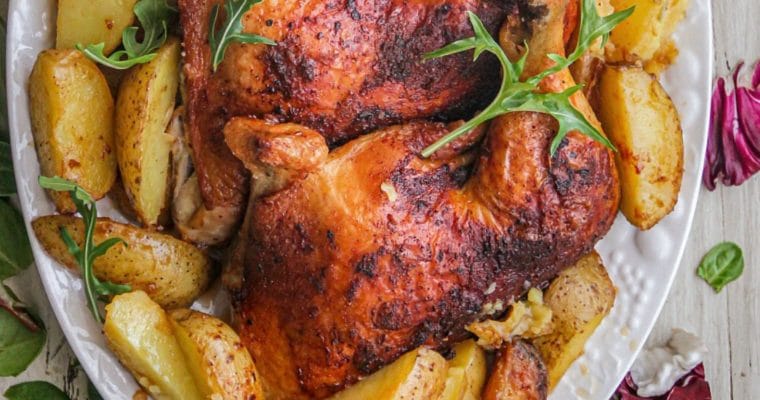 Cajun Chicken over Potatoes