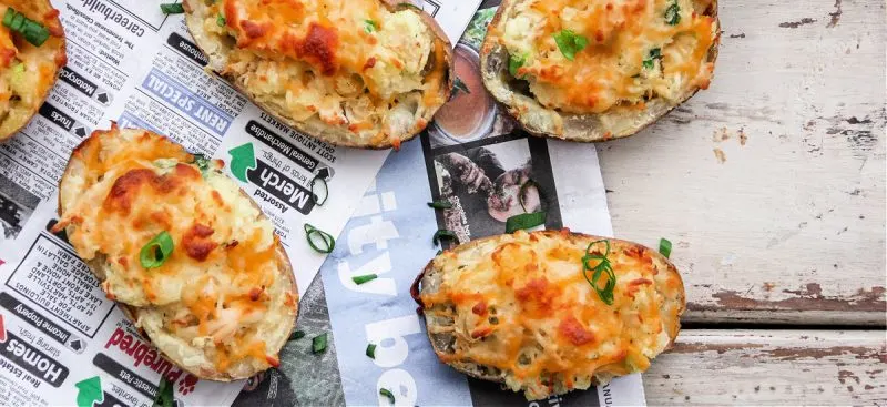 Twice Baked Potatoes with Chicken