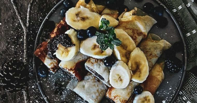 Crepes with Peanut Butter Chocolate Spread