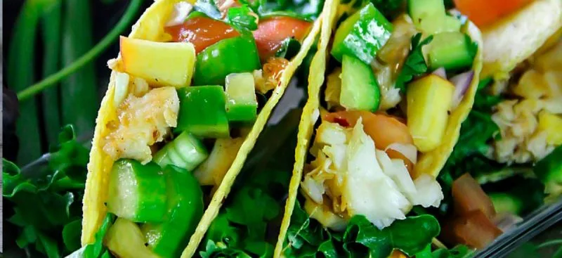 Fish Taco with Peach Salsa