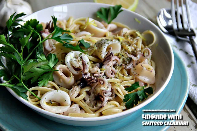 Linguine with Sauteed Calamari