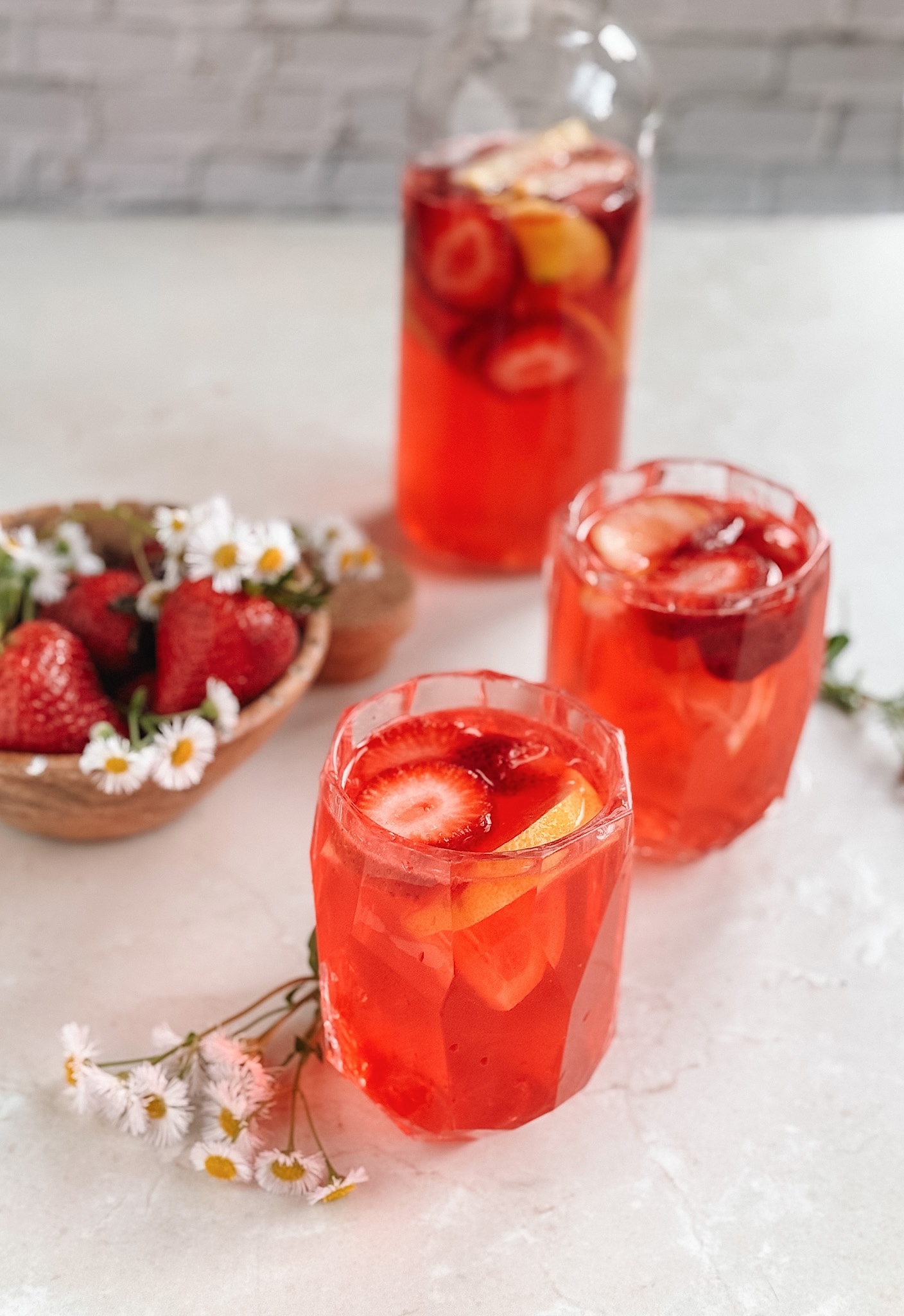 Homemade Strawberry Infused Lemonade