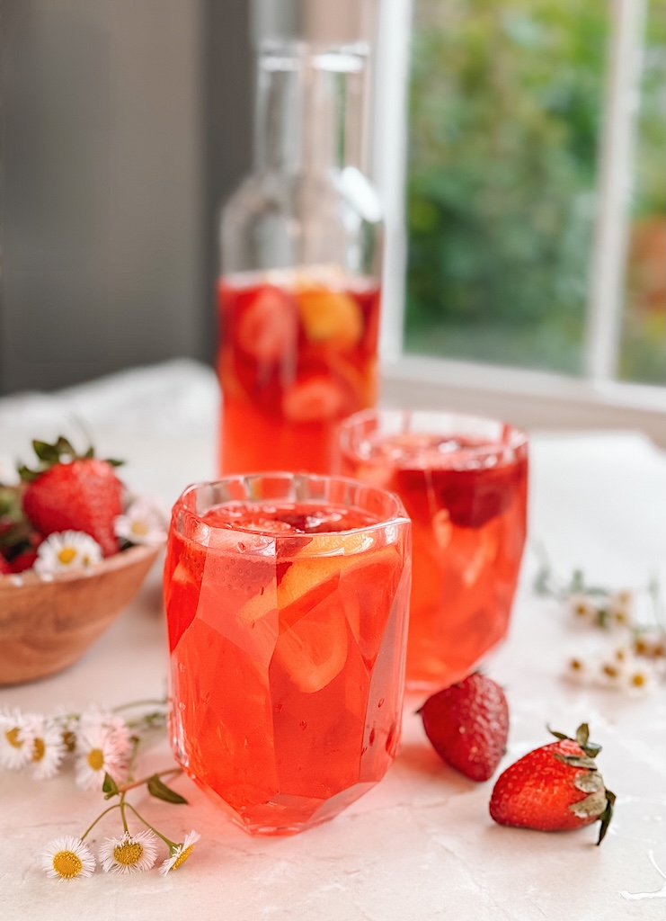Homemade Strawberry Infused Lemonade