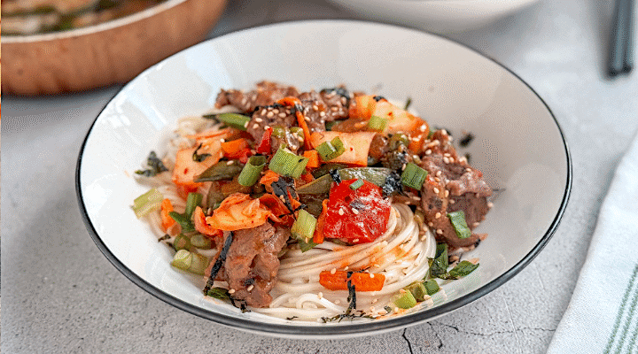 Beef and Kimchi Yakisoba | Easy 25-Minute Stir-Fry Recipe