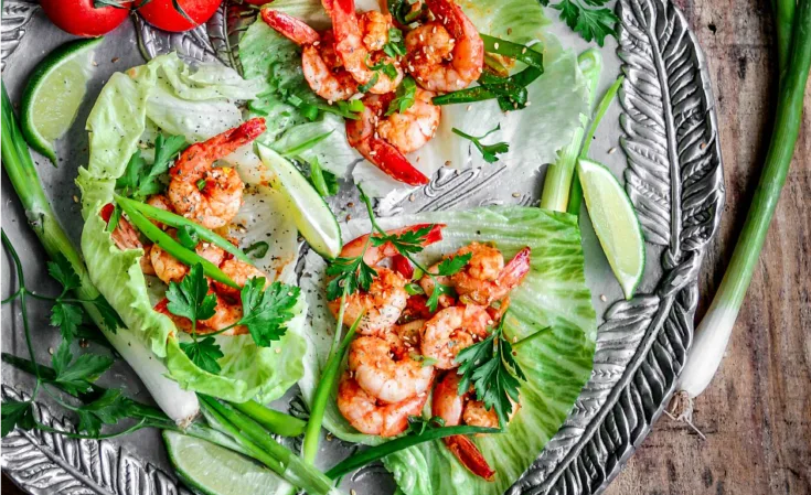 Cajun Shrimp Lettuce Wraps