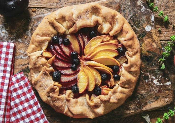 Plum and Peach Galette