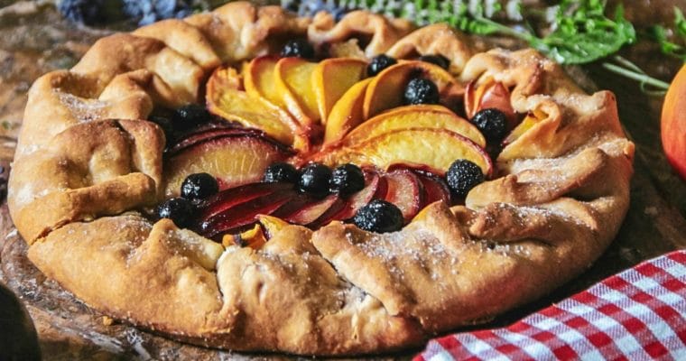 Plum and Peach Galette