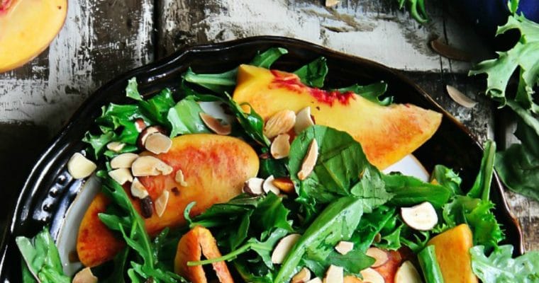 Mixed Greens with Peaches — Salad Recipe