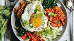 Salmon Bibimbap — Korean Rice Bowl