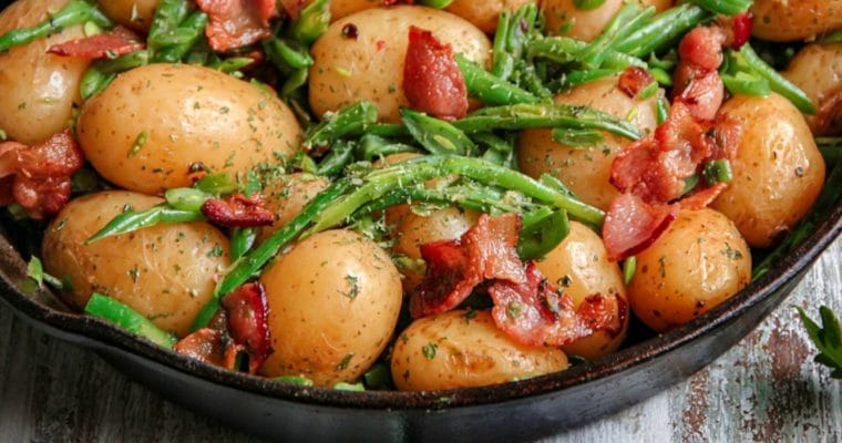 Southern Green beans and New Potatoes with Bacon