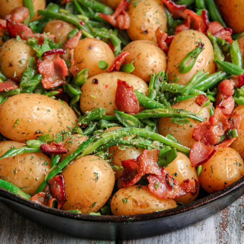 Southern Green beans and New Potatoes with Bacon Side Dish Recipes